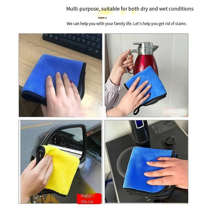 Absorbent 600GSM Reusable 30X40cm Microfiber Car Wash Towel Home Cleaning Cloths
