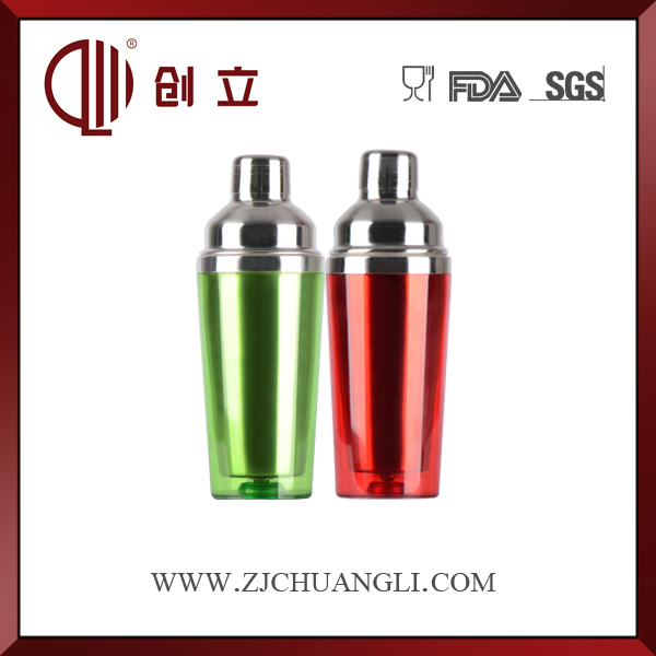 Шейкер для коктейлей 450 мл, пластик и сталь