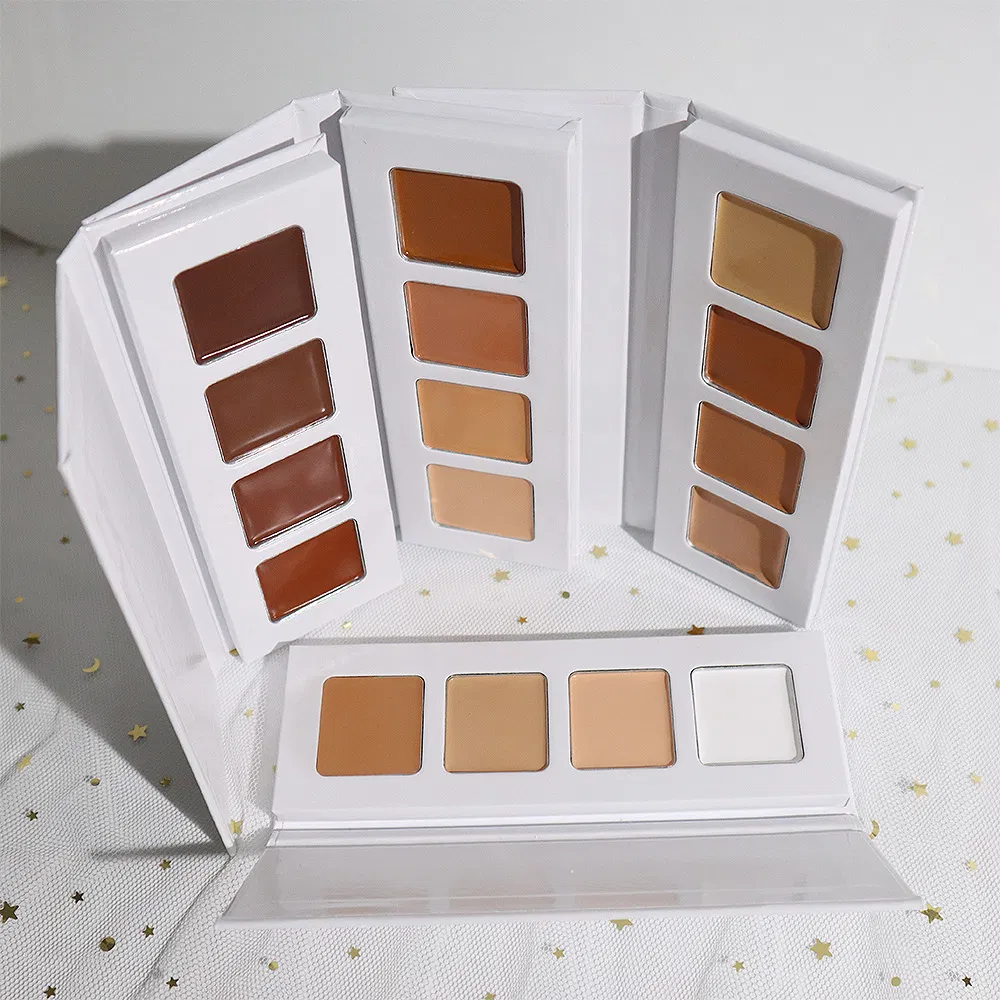 Vegan Matte Cream Concealer Palette in Black and White Packaging