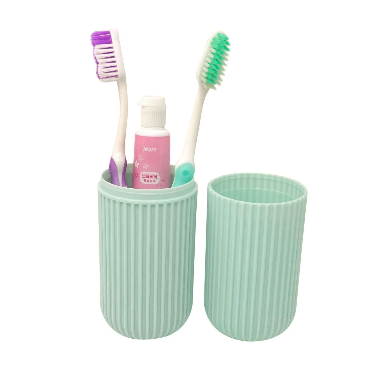 Portable Plastic Toothbrush Toothpaste Cup Case Box Holder Container for Travel