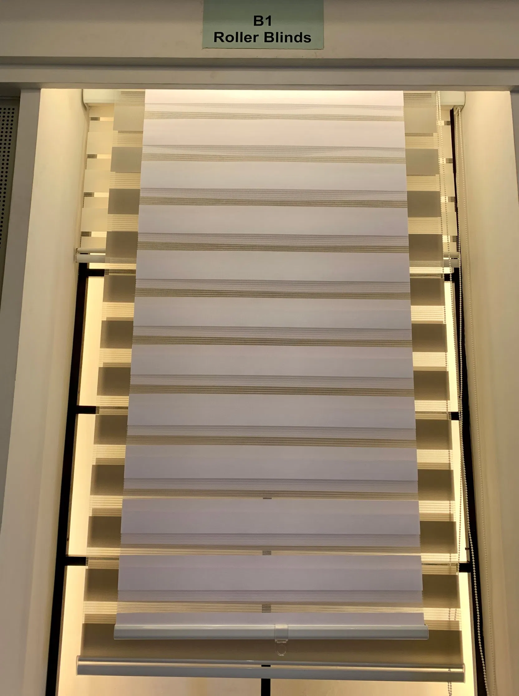 Custom Designer Shimmery Fabric Alexa Dual Double Layer Smart Control Zebra Blinds