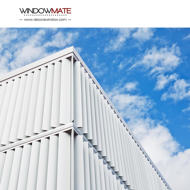 Louver Commercial Building Curtain Wall Facade Ventilation Decorative Outdoor Sunshade Waterproof Lightweight Durable