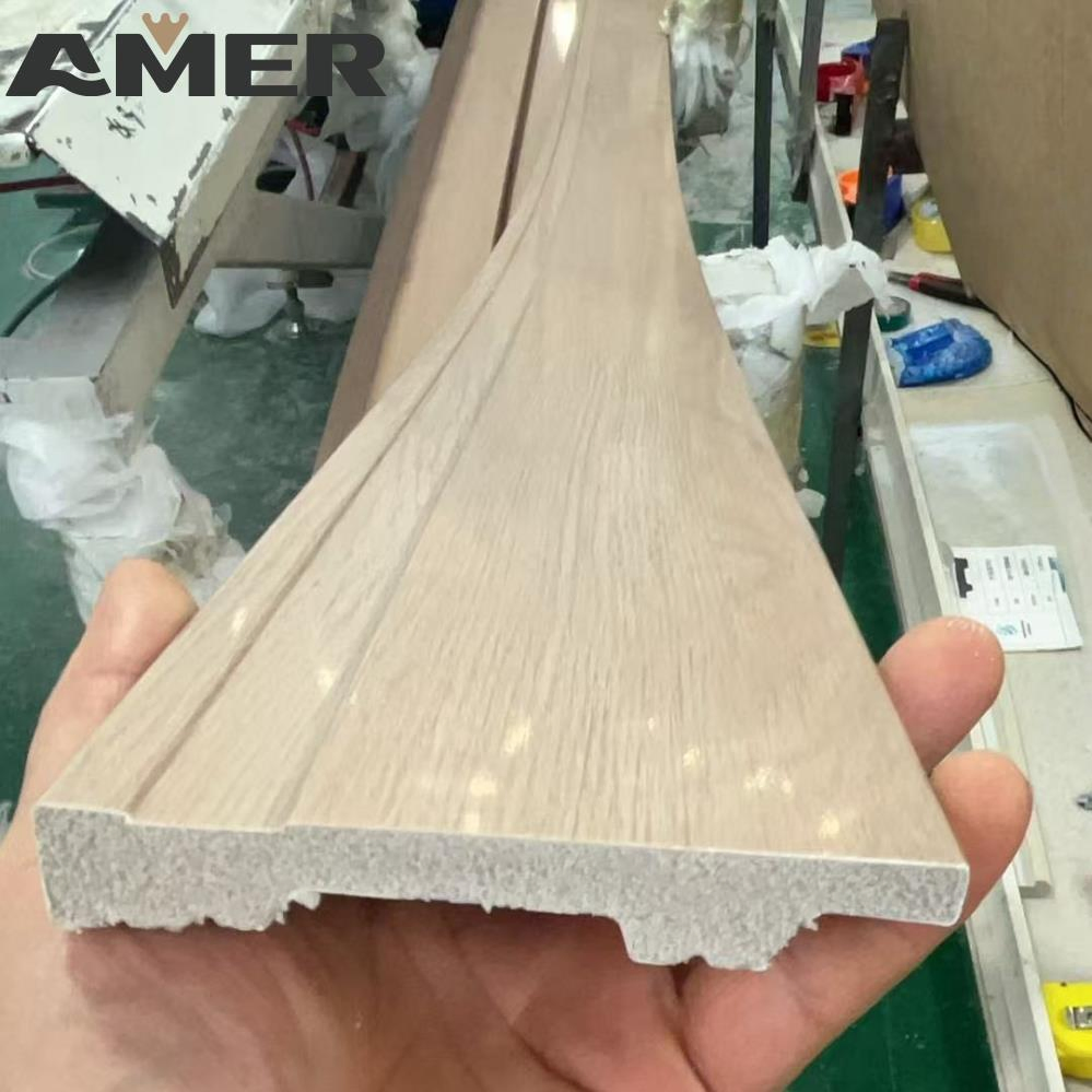 PS Foaming Plastic Skirting Baseboard Modern White Wainscoting Wall Panels Hotel Decorative China Factory