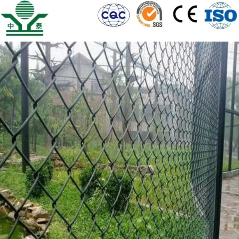 Zhongtai Diamond Hole PVC Coated Fencing Chain Link Wire Mesh