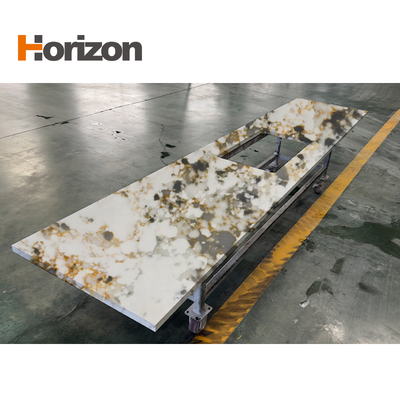 Transparent Stone Lym9061 Horizon Quartz Jade Kitchen Quartz Countertop Vanity Artificial Stone Quartz Slab Quartz Stone