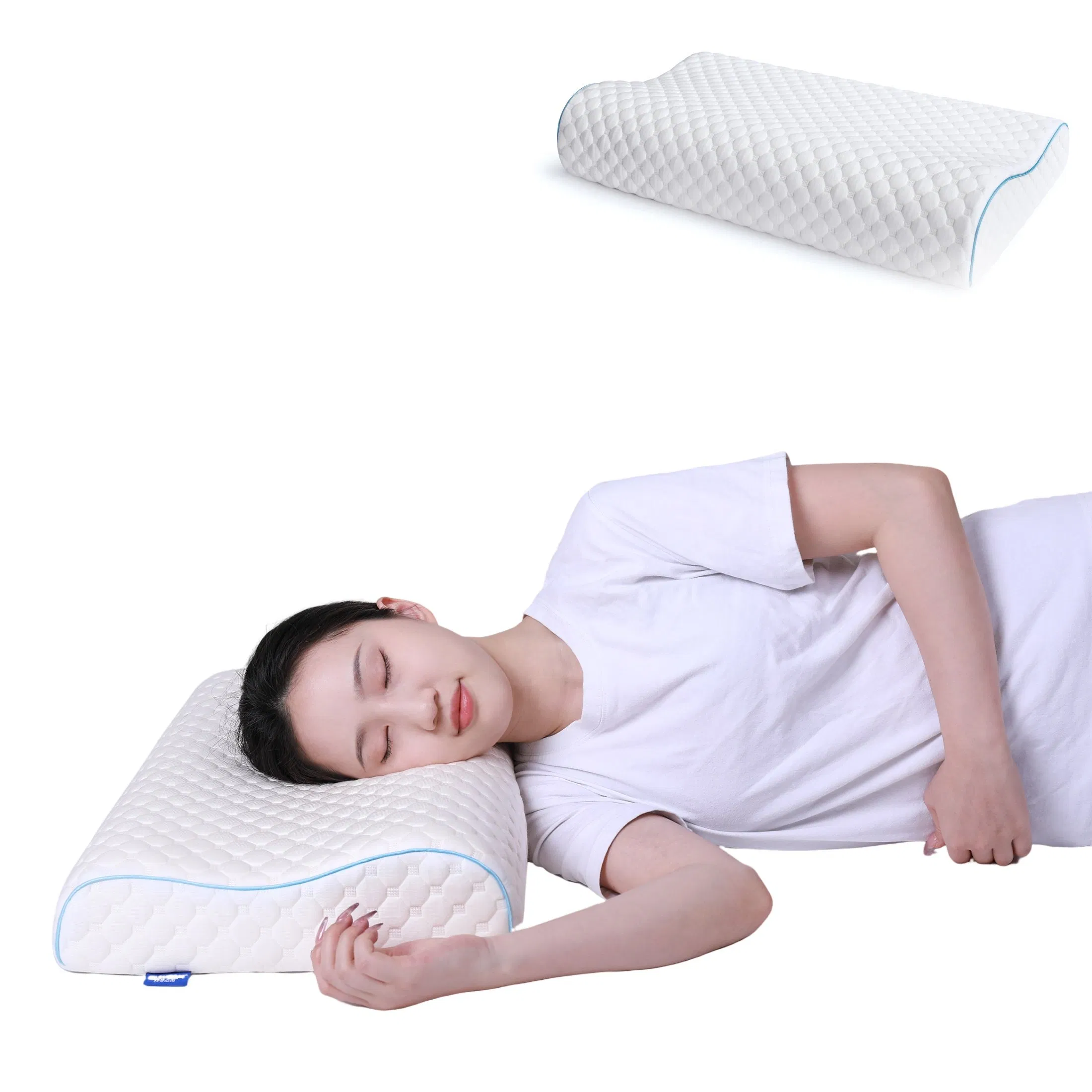 B-Shaped Wave Bed Memory Foam Pillow Orthopedic Pillow