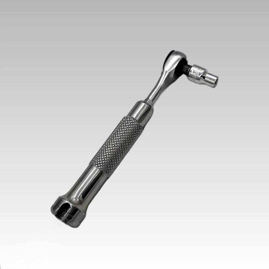 Hex Key Ratchet Wrench with 1/4-Inch Bit Holder