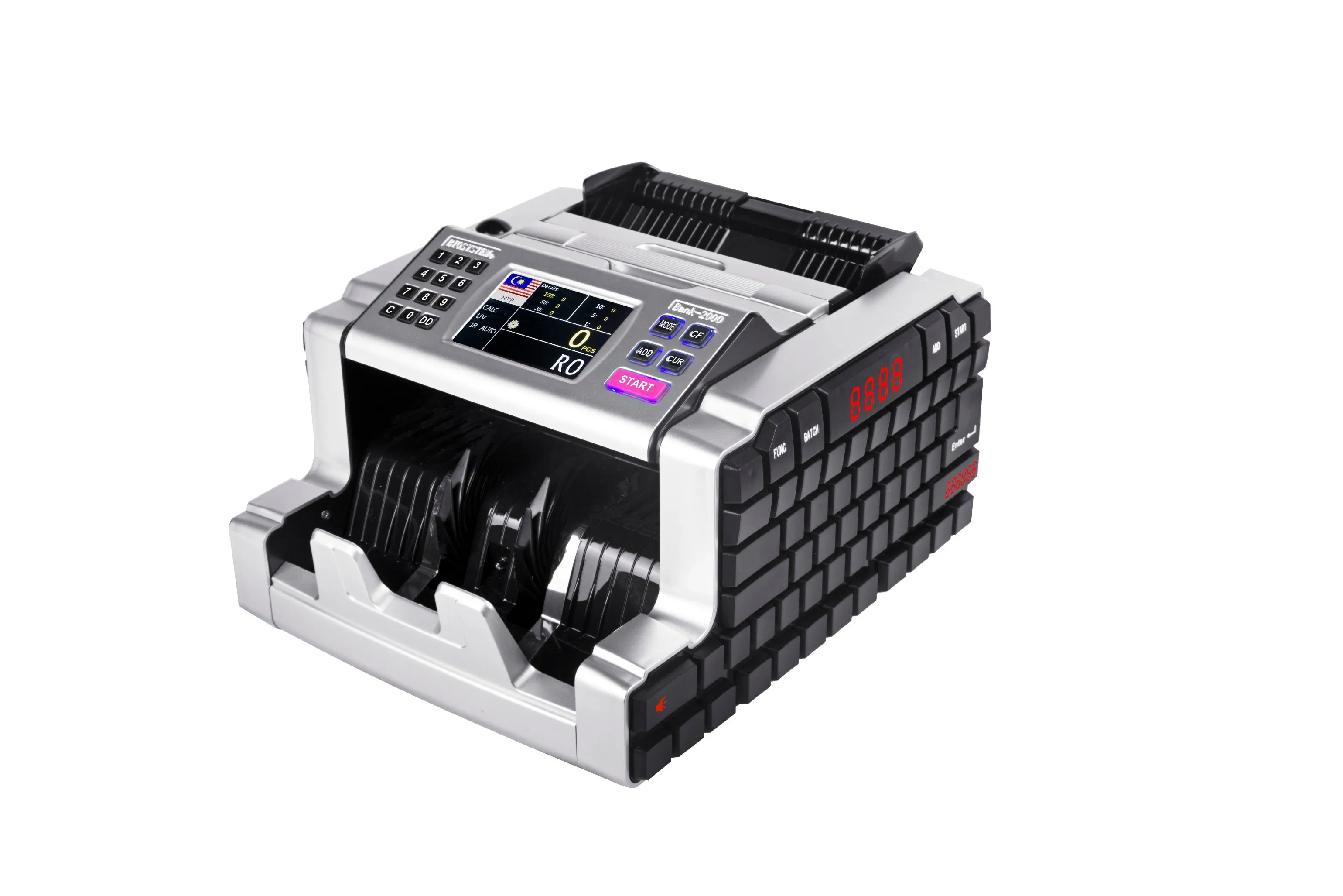 Al-6210t Automatic Start/Stop/Clean Currency Detector Money Bank Counter Currency Counting Machine