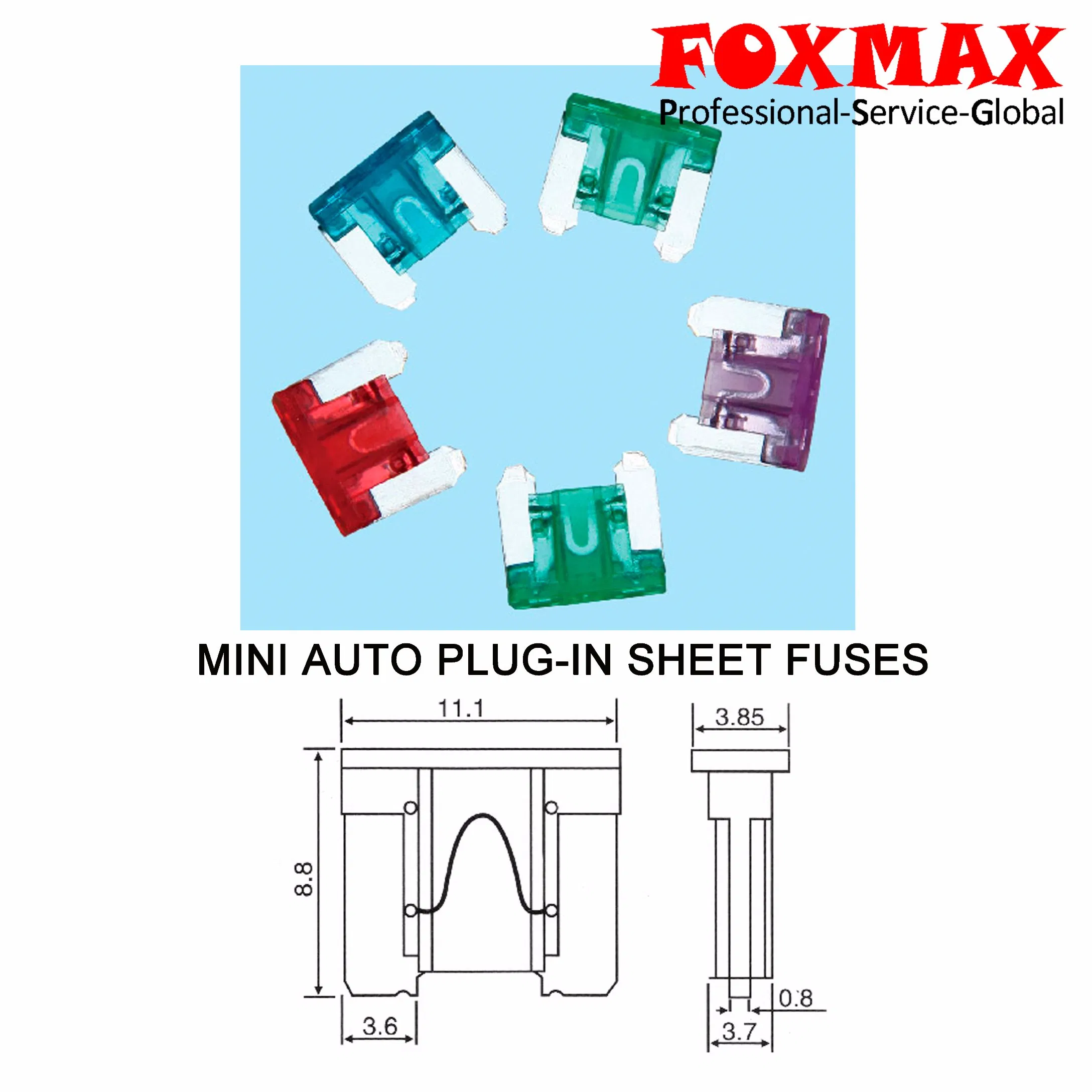 Compact Mini Auto Plug-In Fuse for Enhanced Circuit Protection