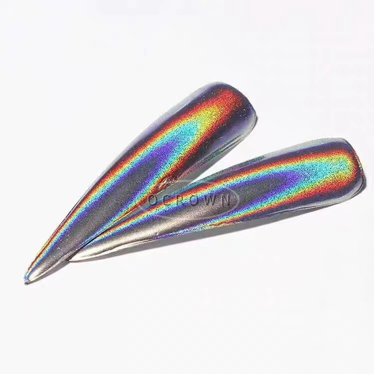 Rainbow Mirror Holographic Powder Laser Silver Holo Chrome Pigment