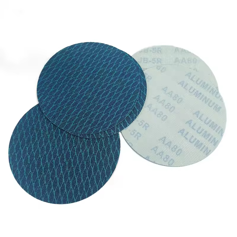 Шлифовальный диск 150 мм с липучкой, синий циркониевый