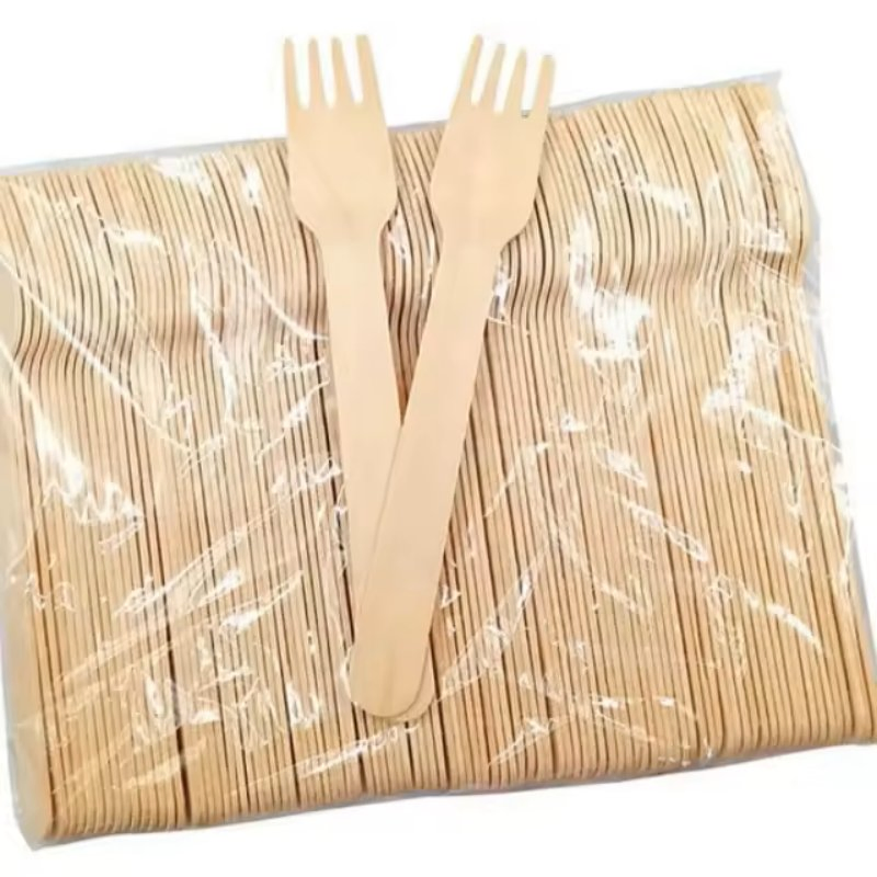 Disposable Suspension Plastic Bamboo Mini Wooden MTB Knife Spoon Fork