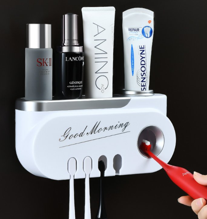 Creative Punch Free Hanging Bathroom Toothbrush Holder