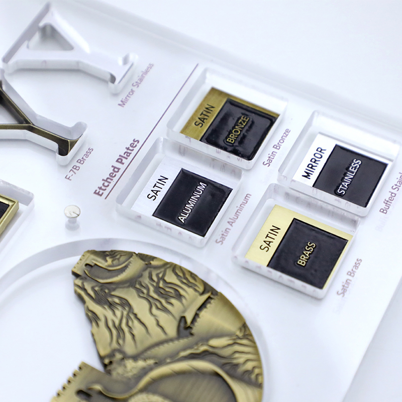 Metal Relief Plate Bronze Etch Plates Sign Sample Kit