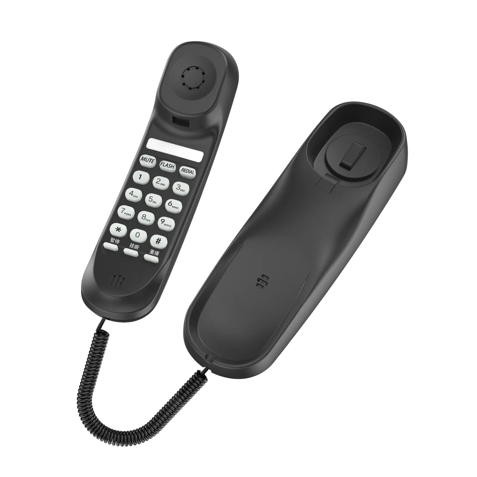 Corded Telephone Budt-Friendly Wall-Mounted and Desktop Design for Hotel Bathrooms