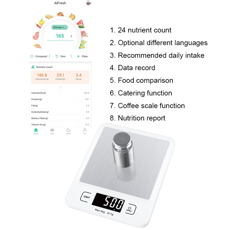 Умные кухонные весы SIEBELLA с Bluetooth и приложением, 5 кг