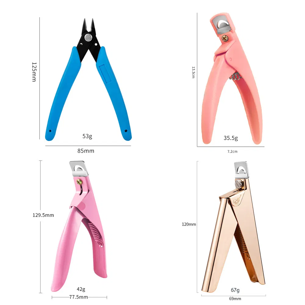 Multifunctional Manicure Scissors Cuticle Nipper Nail Cutter Type U Shape French Nails Art Clipper Supplies