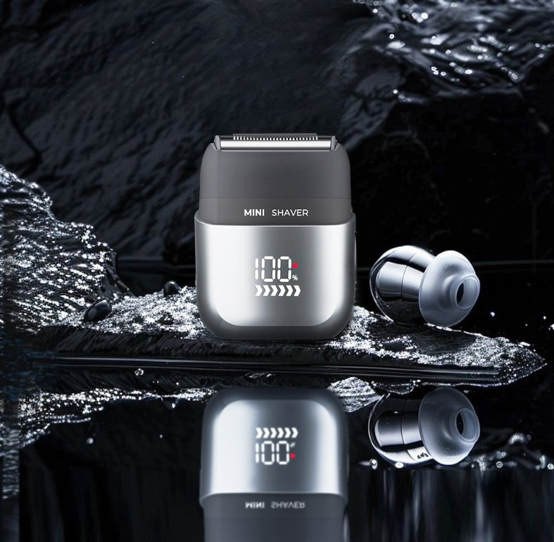 Reciprocating Three-Cut Head Mini Full Body Wash Electric Rechargeable Shaver