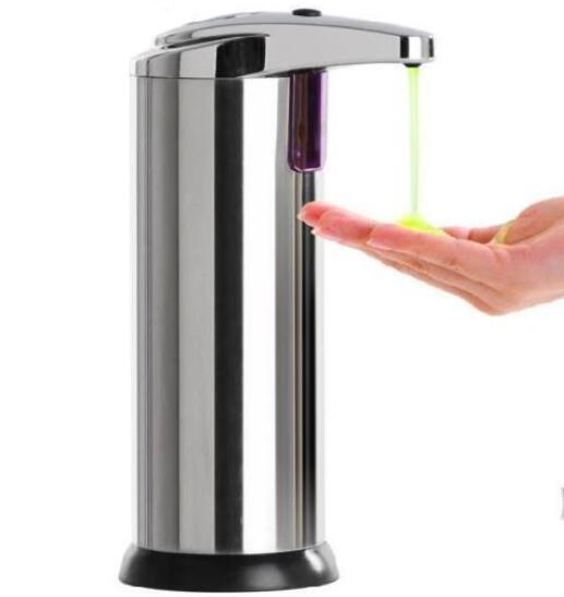 Infrared Electric Sensor Soap Dispenser 250ml Automatic S/S 304 Touch Free Hand Sanitizer