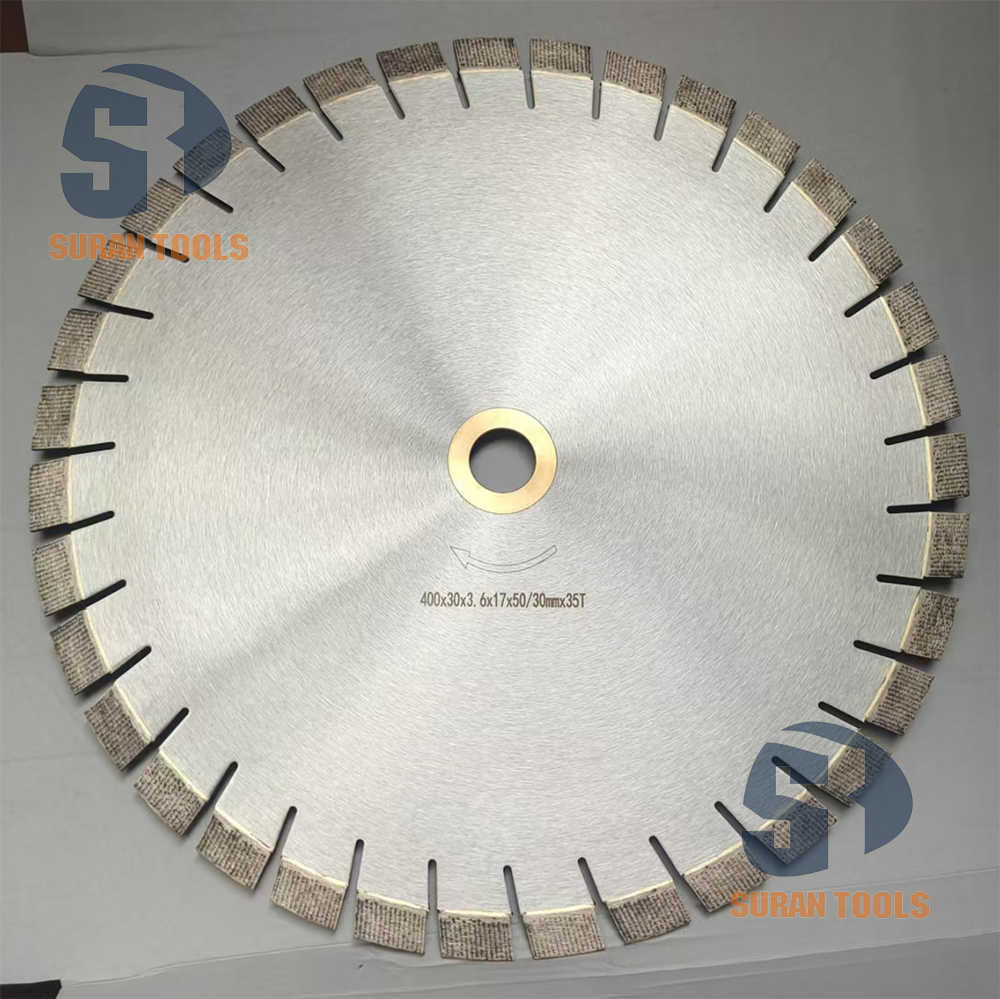 400mm Arix Segments Silver Brazed Diamond Saw Blade for Cutting Marble Granite