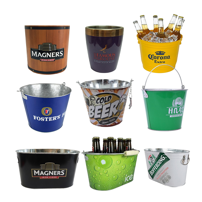Beverage Brewing 5L 8L 10L Metal Tin Ice Bucket Beer Iced Bucket for Van Brunt Stillhouse Double Cross Brewdog
