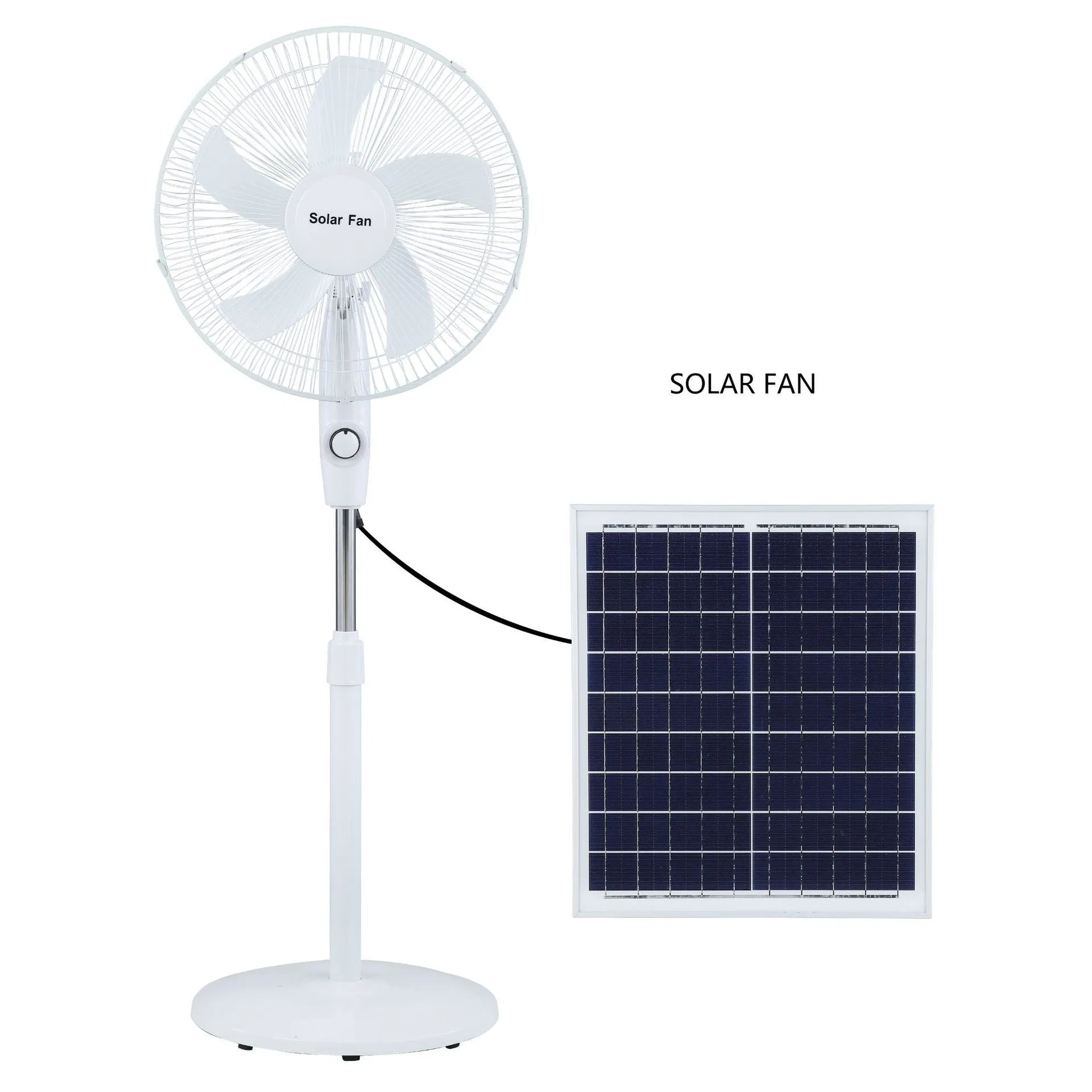 Standing Fan with Portable Solar Panel