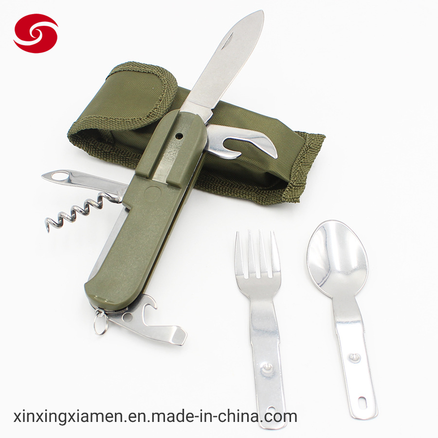 Customized Silver Stainless Steel Cutlery Set Smooth Portable