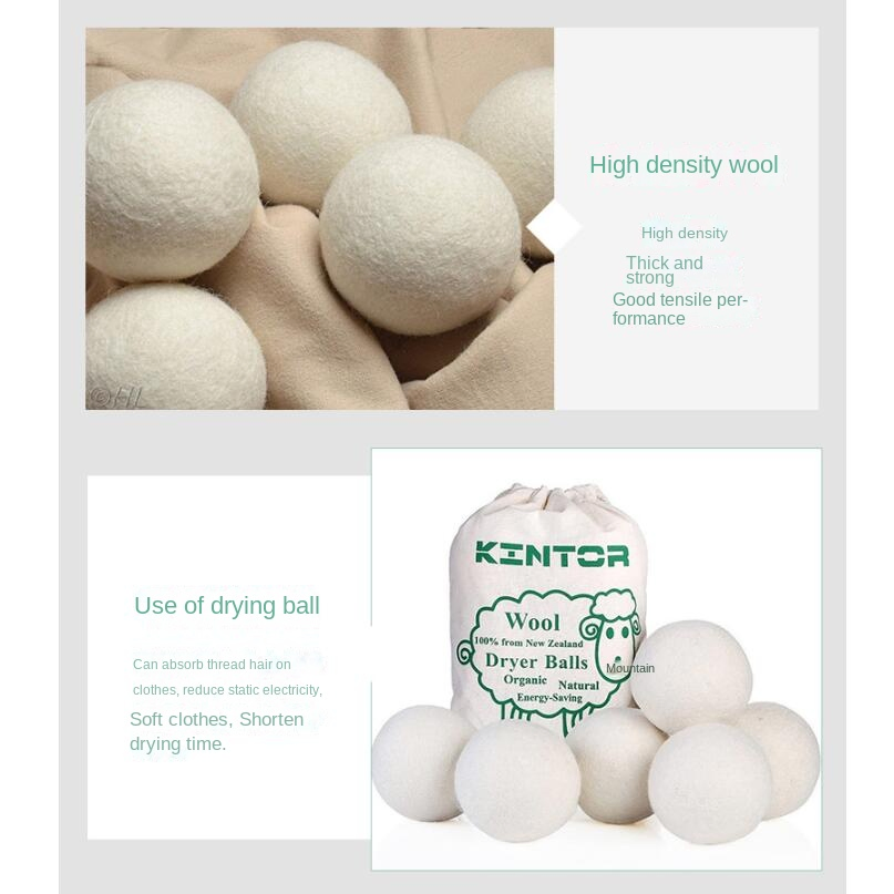 Wool Dryer Balls for Laundry in USA Private Label XL Organic Wool Dryer Balls Laundry Washing Machine