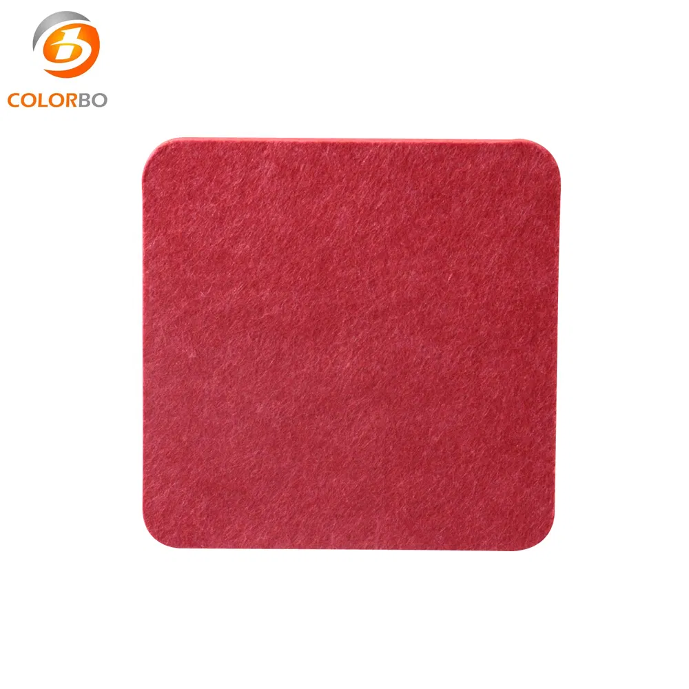 High Quality CBB08 Red Sound Absorption Materials Wholesale PET 12mm Panel