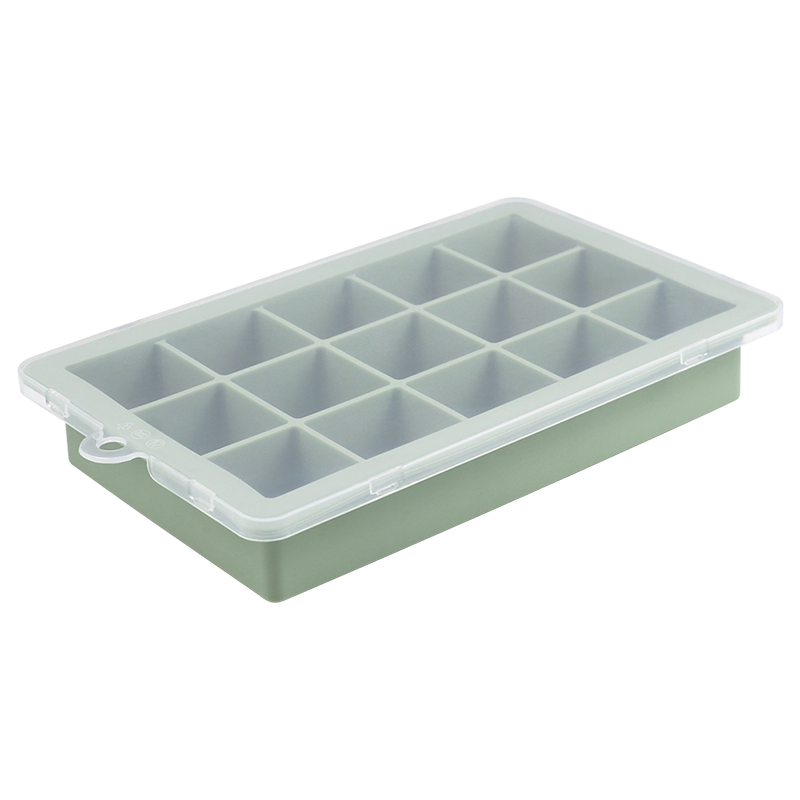 Custom 4/15 Cells Mini Innovative Durable Silicone Ice Maker Ball Cube Tray with Removable Lid