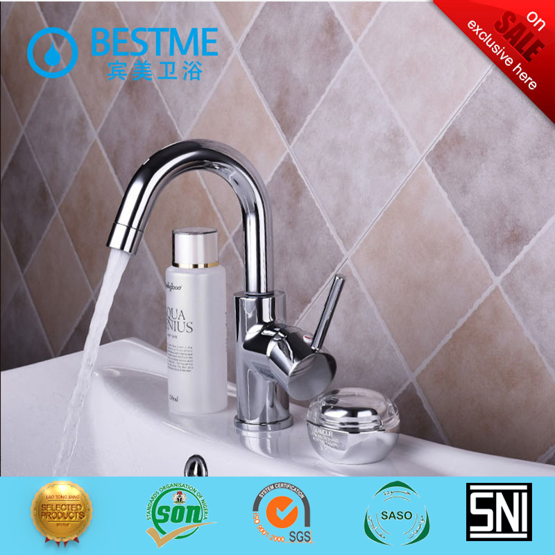 Chrome Colour Simple Design Water Tap Wash Basin Faucet (BM-B10086C)