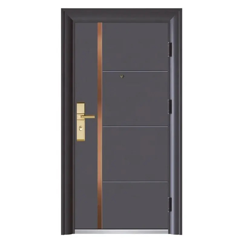 Factory Custom OEM Design Luxury Entry Doors Security Modern Main Front Metal Steel Doors for Houses
