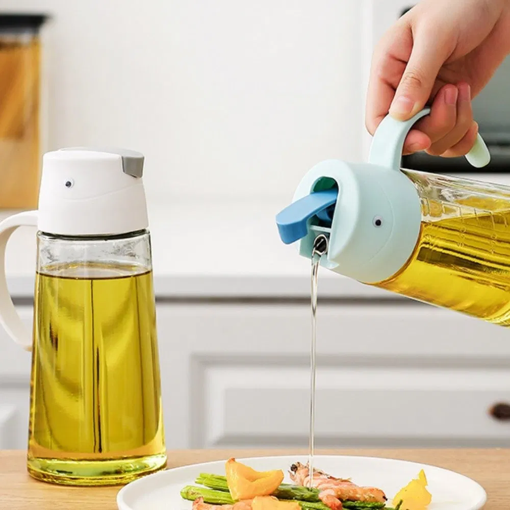 Cooking Oil Glass Bottle Sauce Can Dispenser Leakproof Wbb29846