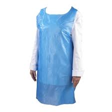 White/Blue Plastic Apron Disposable Polyethylene Apron for Food Processing