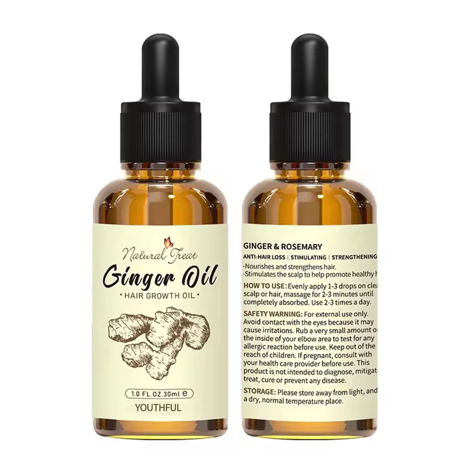 Natural Organic Scalp Vegan Black Hair Care Essential Oil