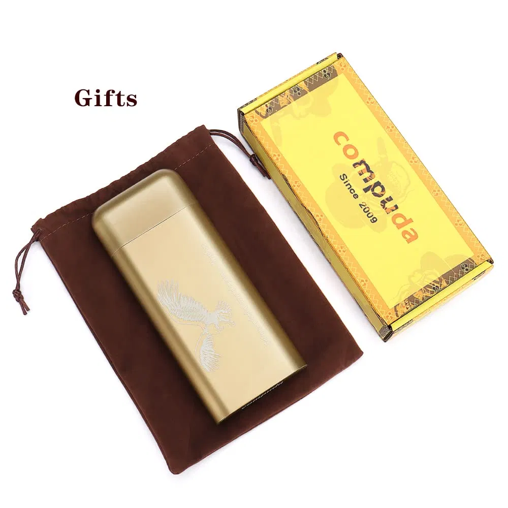 Custom Logo Aluminum Travel Cigar Humidors Holder Accessories Gift