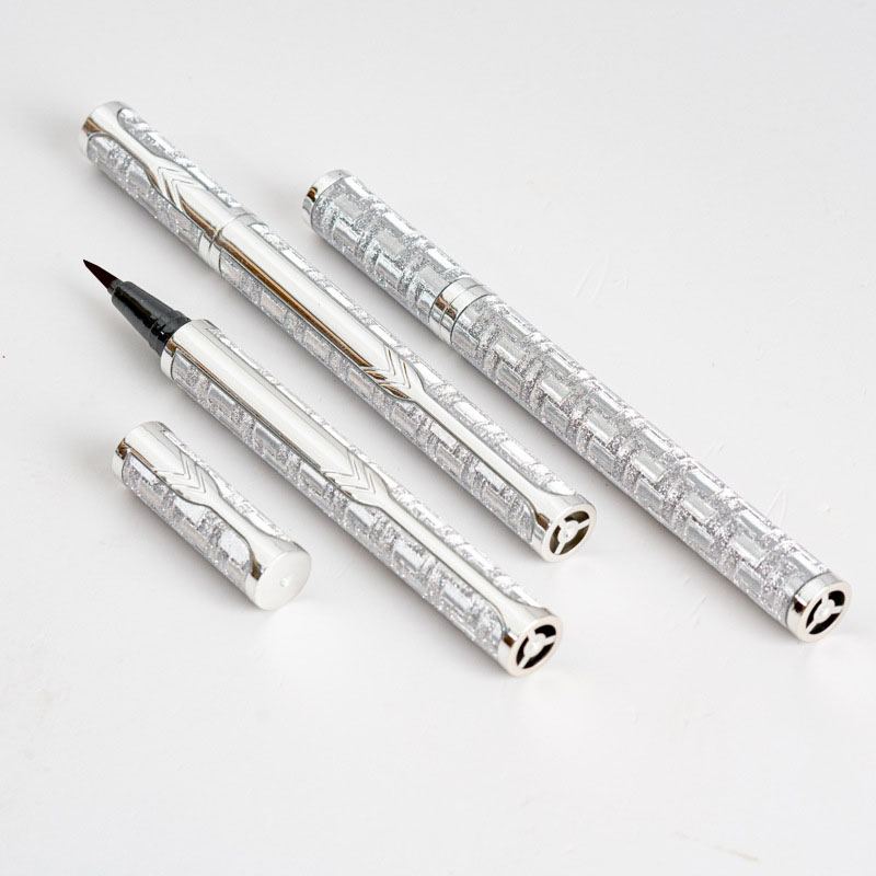 OEM Brick Grain Gold Silver Does Not Stain Waterproof Durable Quick Dry Cool Black Eyeliner