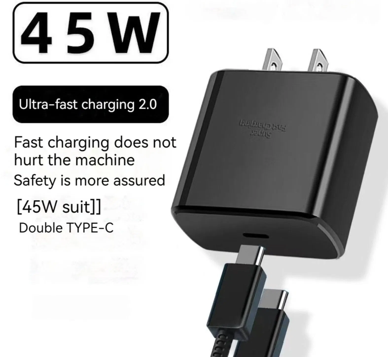 Быстрое зарядное устройство 45W Type-C PD3.0
