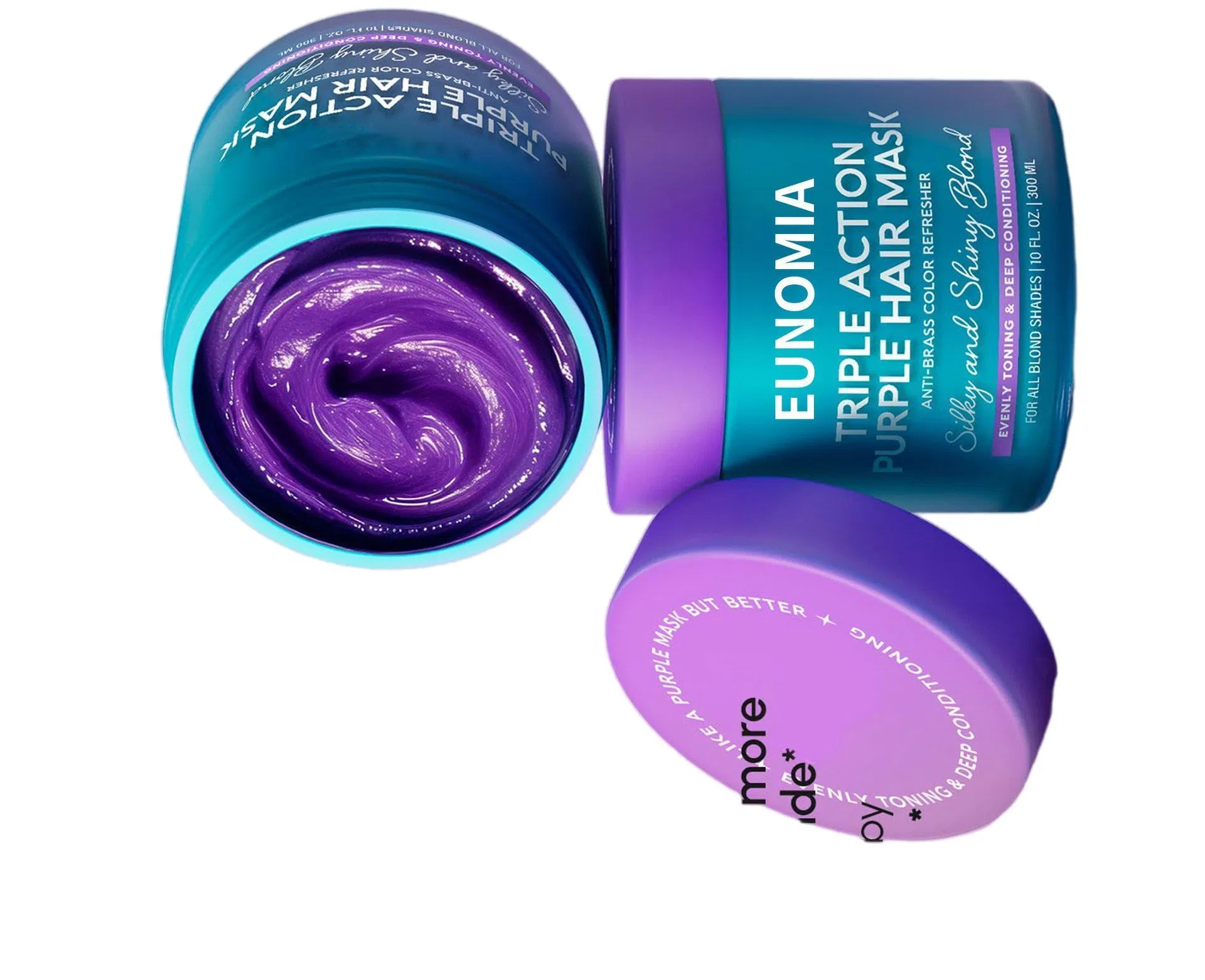 Purple Hair Conditioner Mask Suitable for Bleaching Hair Light Color Repairing Frizz and Moisturizing Hair Texture 300ml