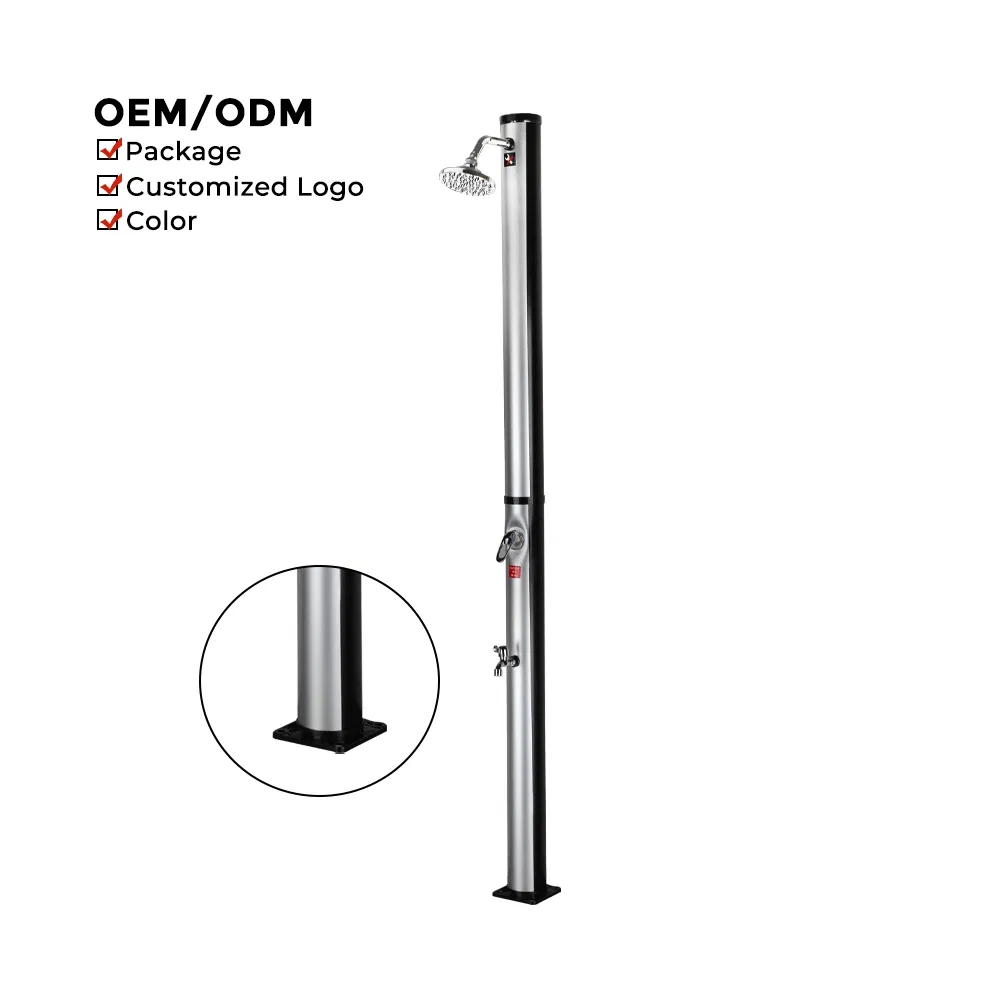 PVC Freestanding Shower for Poolside and Garden Use