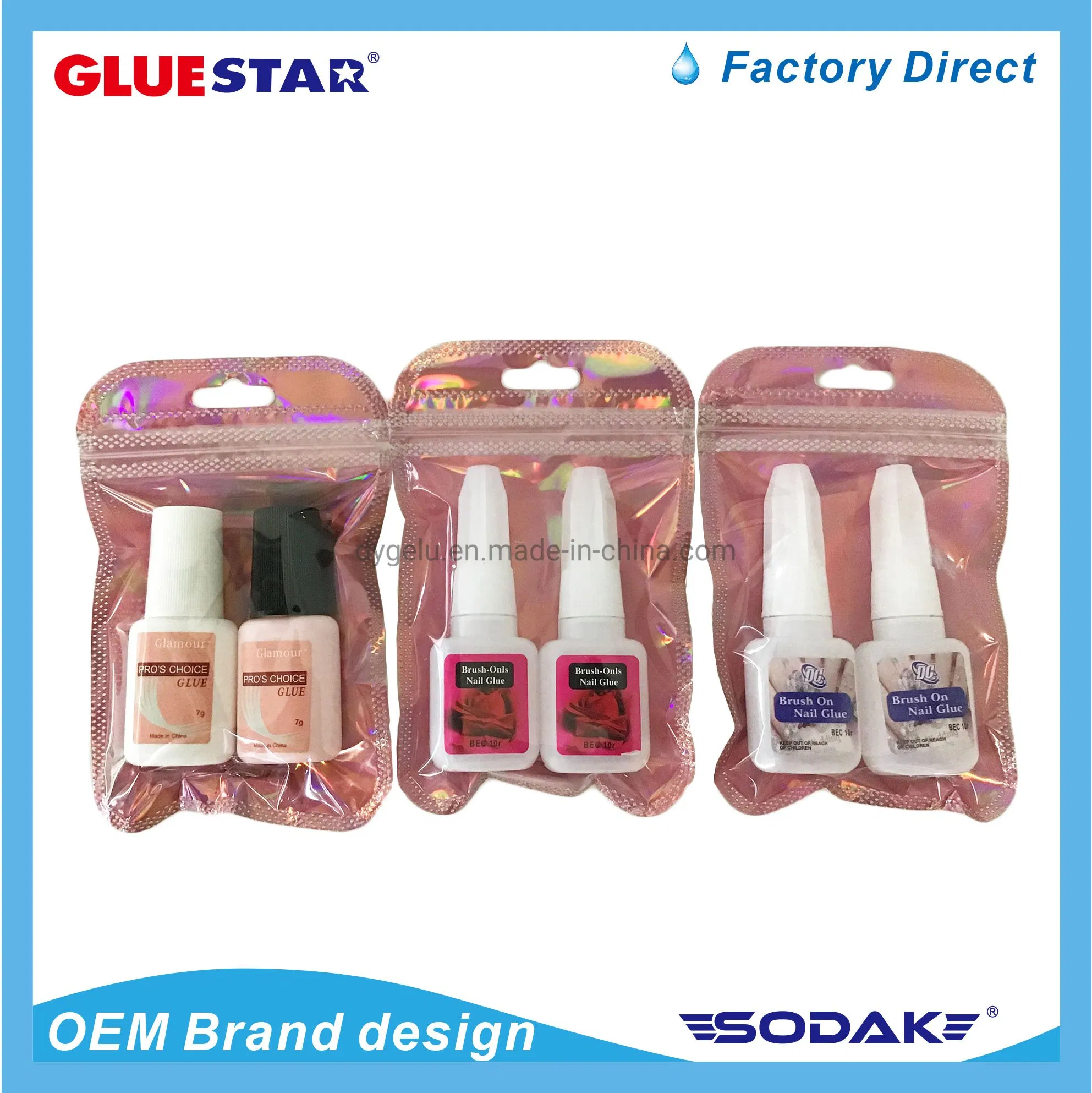 Custom Professional Rhinestone Nails Tips Adhesive Bond 2g Gel Press on Nail Tip Glue for Fake Artificial Nail