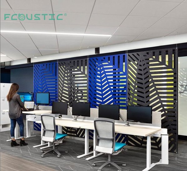 OEM Recyclable Pet Acoustic Office Desk Screen Eco-Friendly Polyester Acoustic Partition Soundproof Pet Acoustic Privacy Panel