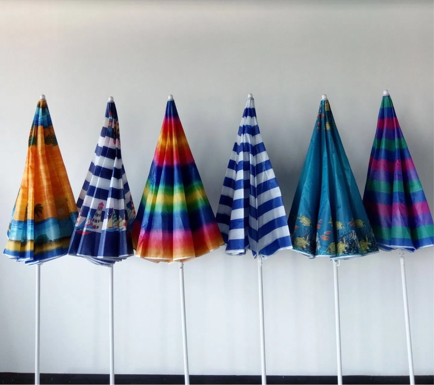 Пляжный зонт от солнца 180см с печатью логотипа