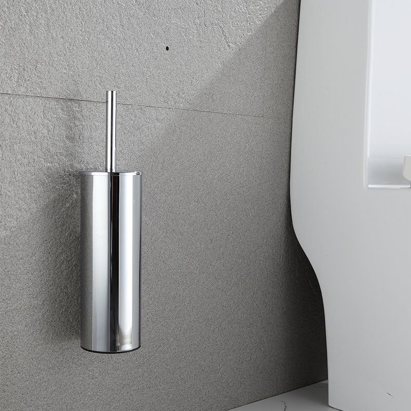 Modern Hygiene Accessories Non Disposable Unique Long Handle Curved Cleaner Toilet Brush Holder