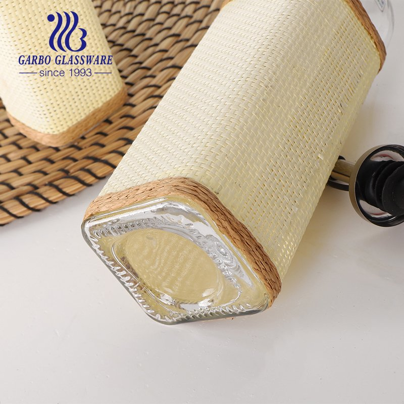 Factory Cheap Transparent Clear Kitchen Oil Dispenser Glass Vinegar Glass Oil Bottle