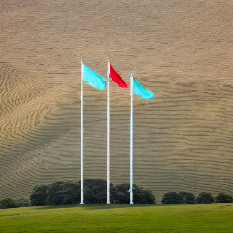 Outdoor Conic Flag Mast Anchor Bolt Base