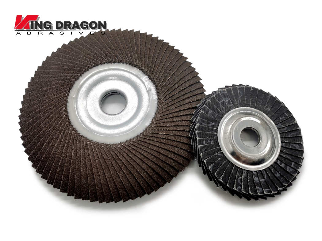 Korea Style Flap Disc 6-7/10 Inch 170 mm 7/8 Inch Arbor Alumina Oxide Abrasive Disc T27 Assorted Grit for Grinding Cleaning