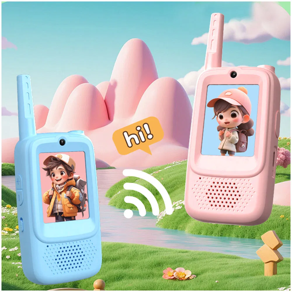 New 2PCS/Set Video Walkie Talkies for Children with Lanyard Interphone
