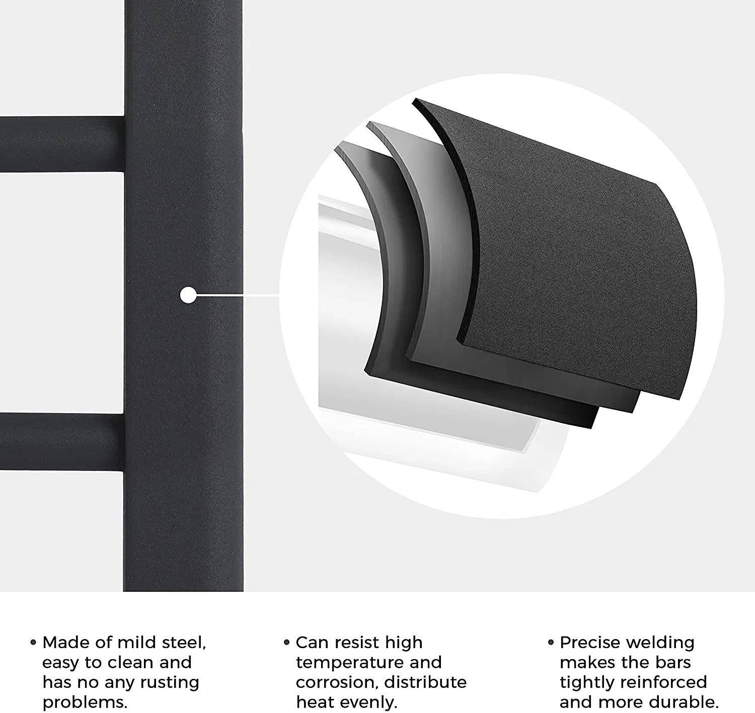 Heated Towel Rack Electric Towel Warmer for Bathroom Stainless Steel 304 CE/FCC