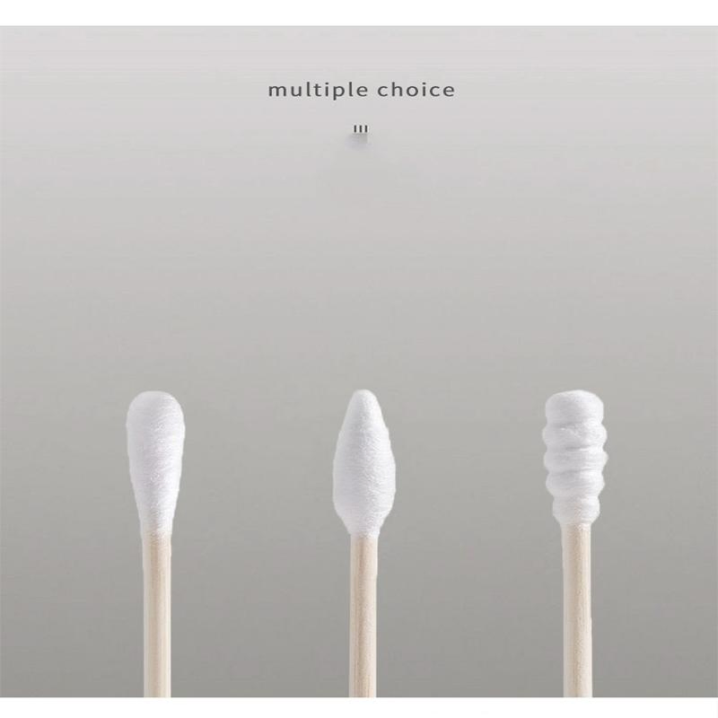 100 Count Double Round Thick Tips Biodegradable Cotton Buds for Ears